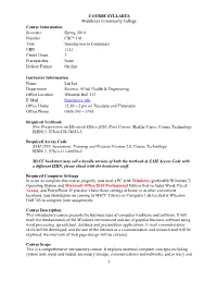 Course Syllabus