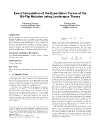 Exact Computation of the Expectation Curves of the Bit-Flip Mutation Using Landscapes Theory
