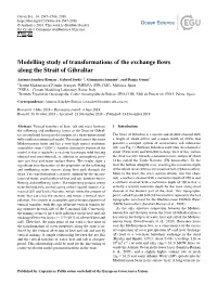 Modelling Study of Transformations of the Exchange Flows Along the Strait of Gibraltar