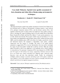 Spatial Water Quality Assessment of Juru, Kuantan and Johor River Basins Using Environmetric Techniques