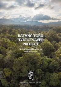 BATANG TORU HYDROPOWER PROJECT Factcheck and References on Key Issues