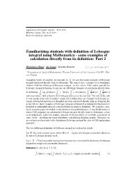 Familiarizing Students with Definition of Lebesgue Integral Using Mathematica