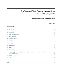 Pysoundfile Documentation Release 0.10.3Post1-1-G0394588