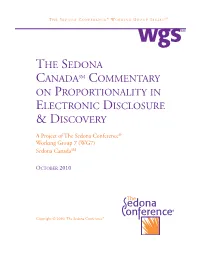 Relevance and Proportionality in the Rules of Civil Procedure in Canadian Jurisdictions