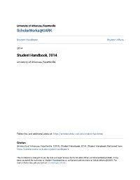 Student Handbook, 2014