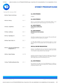 Sydney Program Guide