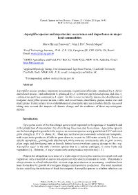 Aspergillus Species and Mycotoxins: Occurrence and Importance in Major Food Commodities