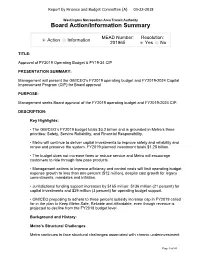 Board Action/Information Summary