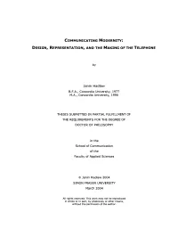 Design, Representation, and the Making of the Telephone