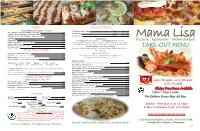Gluten Free Menu Available