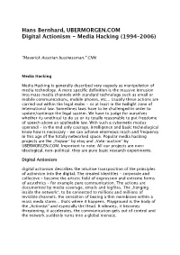 Hans Bernhard, UBERMORGEN.COM Digital Actionism - Media Hacking (1994–2006)