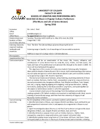 MUSI 302 Course Outline Spring 2018