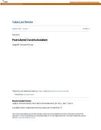 Post-Liberal Constitutionalism
