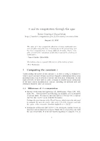Π and Its Computation Through the Ages