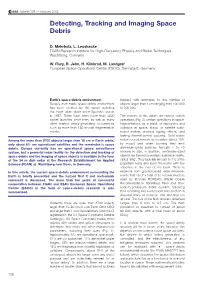 Detecting, Tracking and Imaging Space Debris