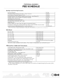 Fee Schedule