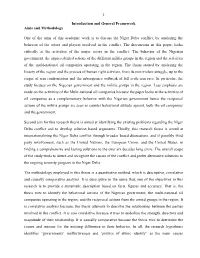 Introduction and General Framework Aims and Methodology One of The