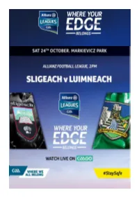 NFL Sligo V Limerick Oct 24 Prog.Pdf