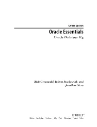 Oracle Essentials Oracle Database 11G