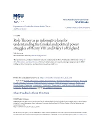 Role Theory As an Informative Lens for Understanding the Familial And