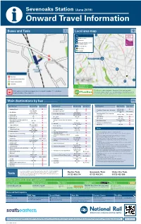 Sevenoaks Station (June 2019) I Onward Travel Information Buses and Taxis Local Area Map