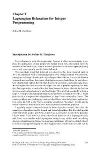 Lagrangian Relaxation for Integer Programming
