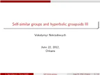 Self-Similar Groups and Hyperbolic Groupoids III