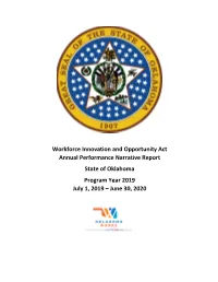 WIOA Annual Report, PY 2019