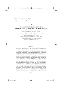 14 Consciousness in the Universe an Updated Review of the “Orch