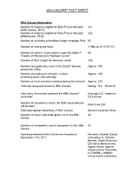 90Th Oscars Fact Sheet