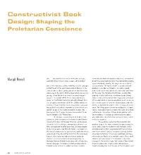 Constructivist Book Design: Shaping the Proletarian Conscience