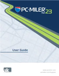 PC*MILER|Rail User's Guide
