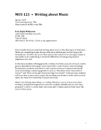 The Current Syllabus for MUSIC