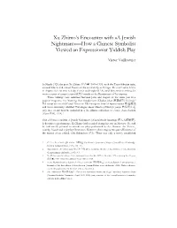 Xu Zhimo's Encounter with »A Jewish Nightmare«—How a Chinese