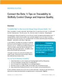 5 Tips on Traceability to Skillfully Control Change and Improve Quality