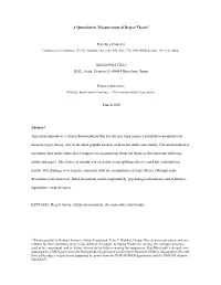 A Quantitative Measurement of Regret Theory1 IESE, Avda. Pearson 21