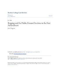 Begging and the Public Forum Doctrine in the First Amendment John T