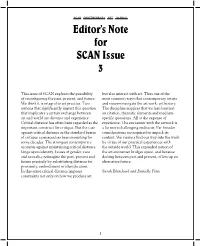Editor's Note for SCAN Issue 3