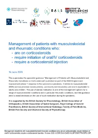 Require Initiation of Oral/IV Corticosteroids - Require a Corticosteroid Injection