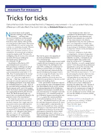 Tricks for Ticks