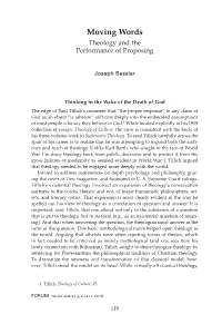 Moving Words Theology and the Performance of Proposing