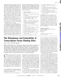 The Robustness and Evolvability of Transcription Factor Binding Sites Joshua L