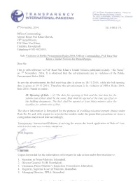 Transparency International Pakistan Is Striving for Across the Board Application of Rule of Law, Which Is the Only Way to Stop Corruption