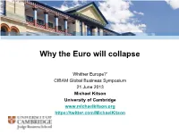 Why the Euro Will Collapse