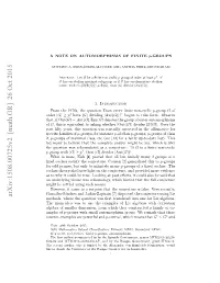 A Note on Automorphisms of Finite $ P $-Groups