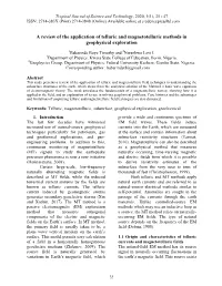 A Review of the Application of Telluric and Magnetotelluric Methods in Geophysical Exploration