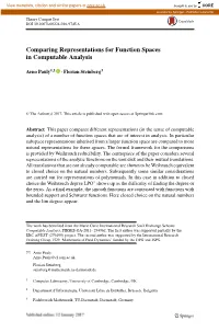Comparing Representations for Function Spaces in Computable Analysis