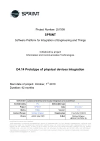 D4.14 Prototype of Physical Devices Integration