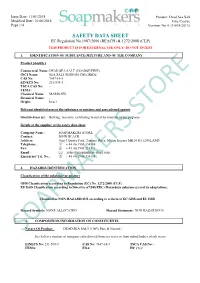 Dead Sea Salt Modified Date: 01/06/2016 Fine/Coarse Page 1/4 Version: No 4