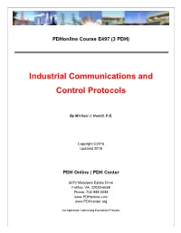 Industrial Communications and Control Protocols